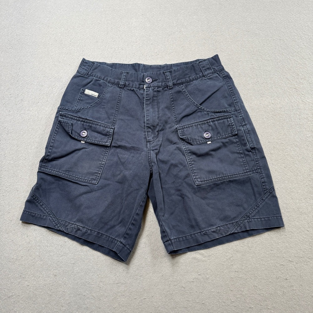 Savier Cargo Shorts Men's 34 Navy Blue Relaxed Fit Utility Hiking Skater Outdoor